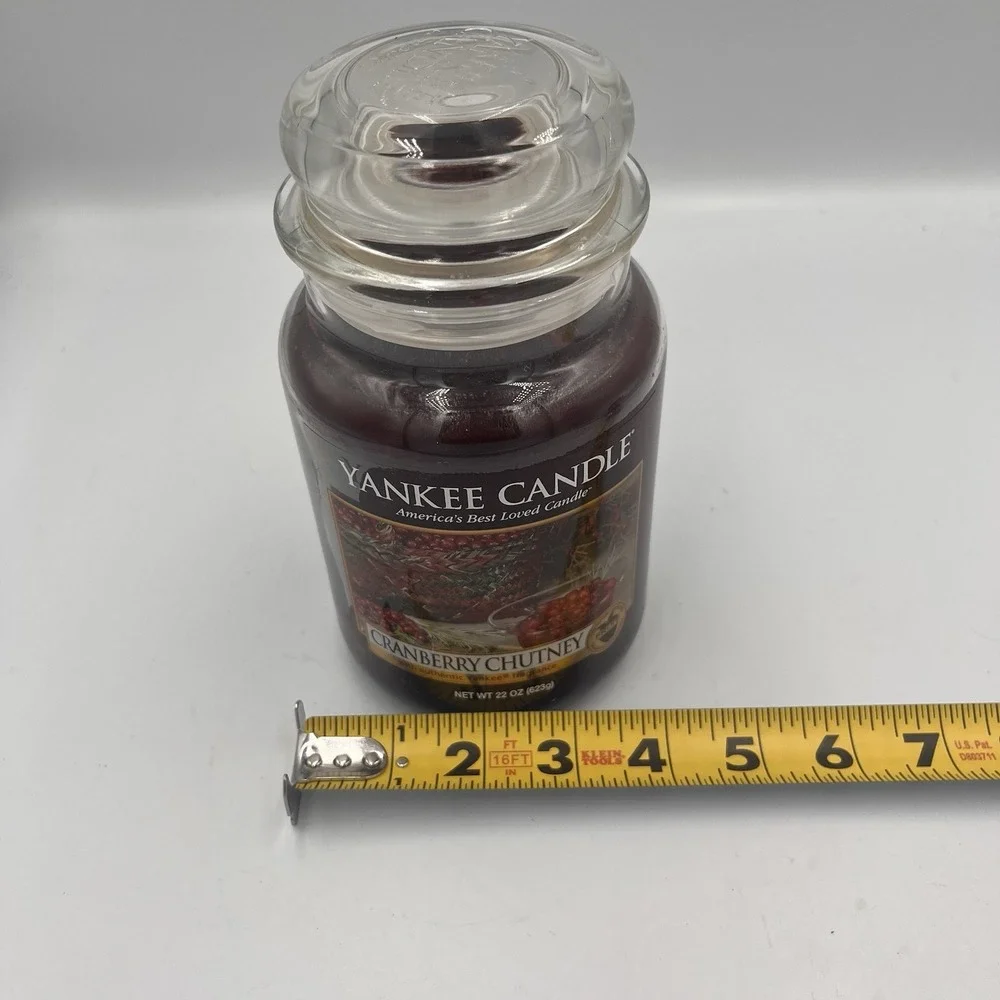 Large Yankee Candle Cranberry Chutney 22oz Jar With Lid Brand NEW Burgundy